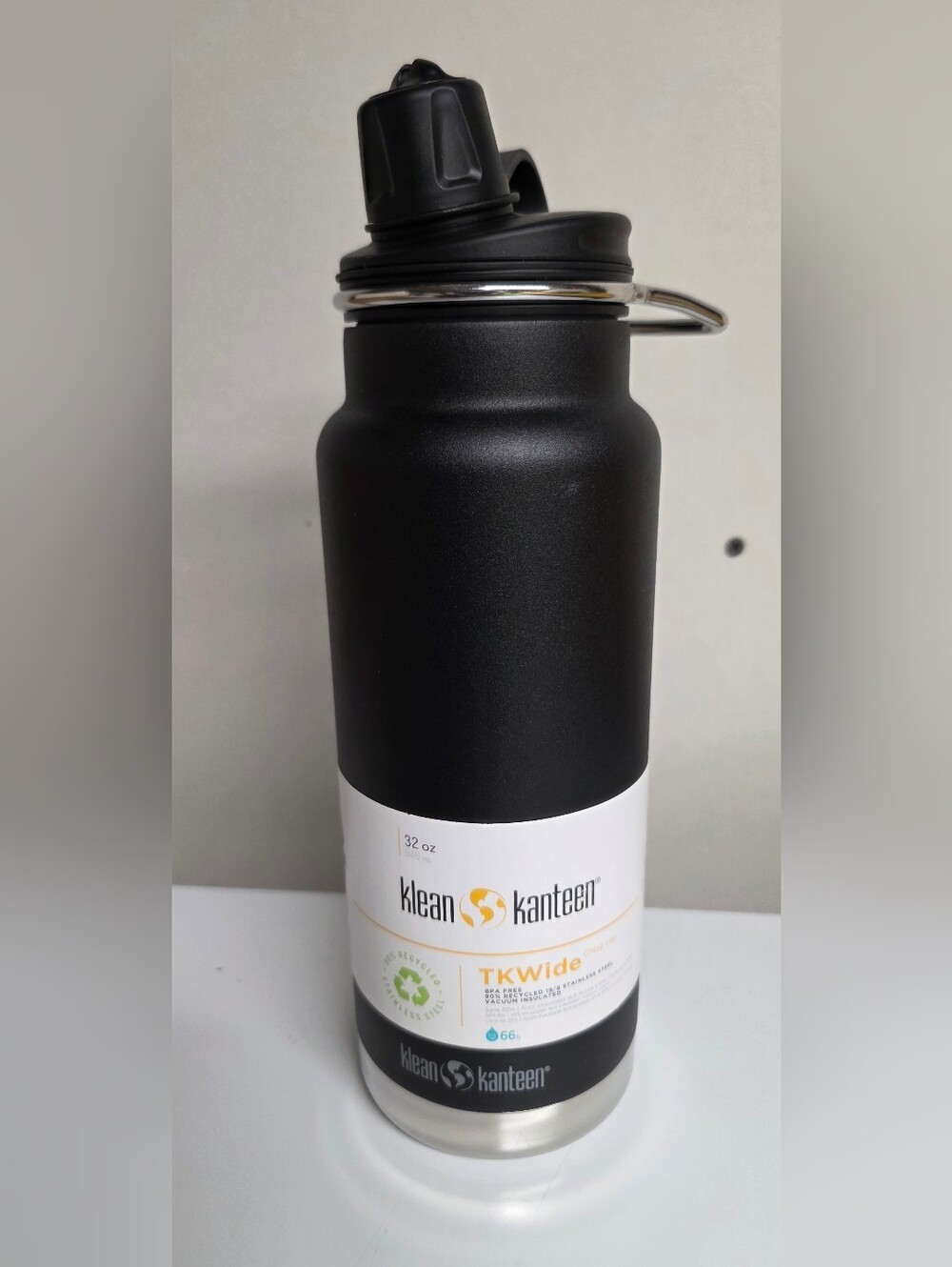 Klean Kanteen TKWide 32oz Insulated Bottle - Black